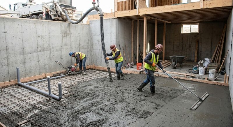 Basement Concrete Installation in Harvest, AL