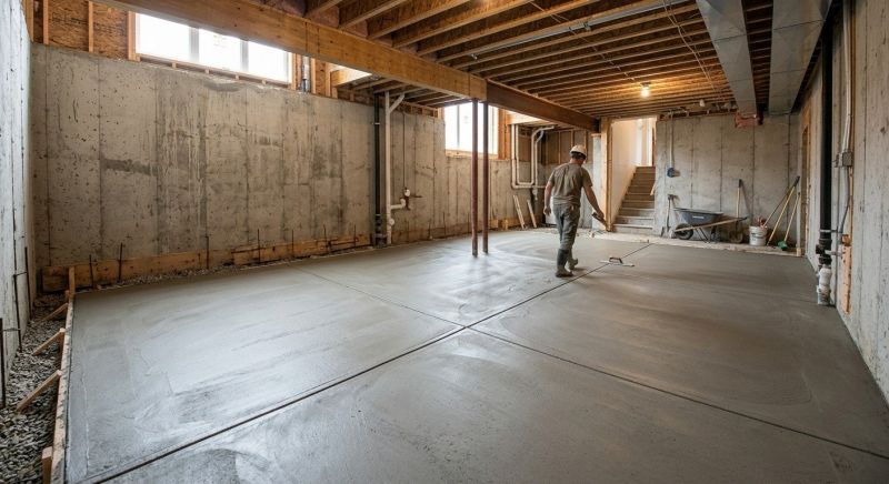Basement Concrete Installation in Huntsville, AL