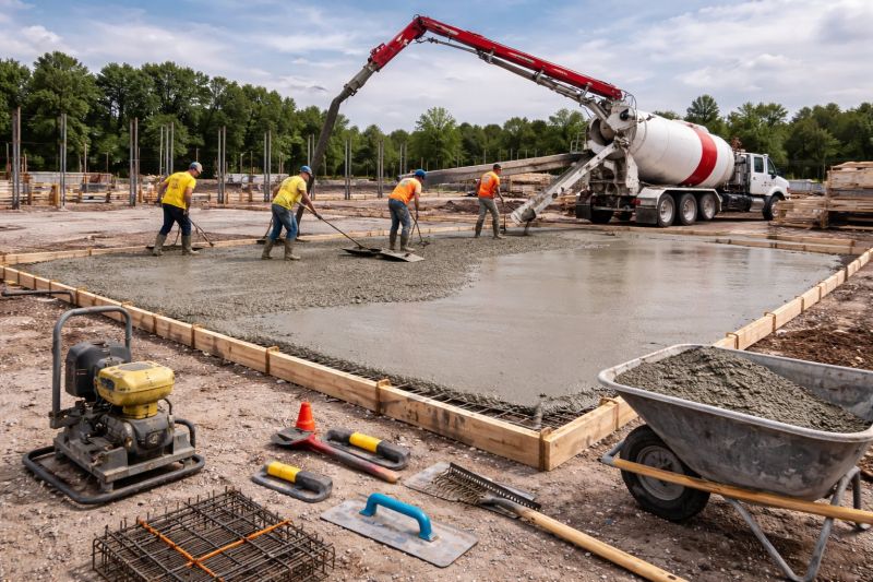 Commercial Slab Construction in Owens Cross Roads, AL