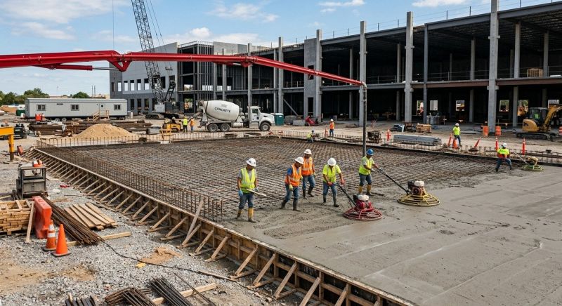 Commercial Slab Installation in Athens, AL