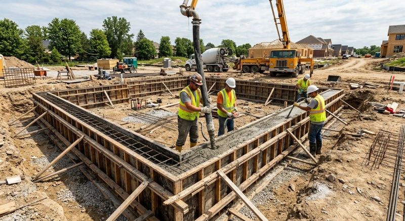 Foundation Wall Pouring in Harvest, AL